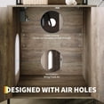 thumbnail image 2 of Gaderth 70" Hidden Cat Litter Box Furniture, Wooden Enclosure for Self-Cleaning Litter Boxes, Cat Robot Enclosure Cabinet with Shelves, Built-in Power Outlet, 2 of 6