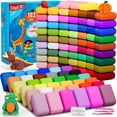 thumbnail image 1 of Kit de arcilla ifergoo para secar al aire, 102 colores, no tóxico, con herramientas, 1 of 9