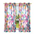 thumbnail image 6 of Yayeee Window Curtains Light Filtering 63"x52" Grommet Panel Pair Home Living Room Decor, Light Colorful Circles, 6 of 7