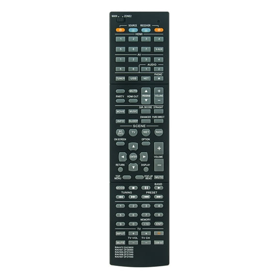New 5IN1 Replace Remote Control compatible with Yamaha ZF27030 ZF27040 ZF26990 ZF27050 remote of RX-A730  RX-A730BL RX-V675 RX-V675BK RX-V675BL TSR-6750 TSR-6750WA RX-A830 RX-A840 AV Receiver