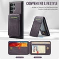 thumbnail image 6 of Compatible with Magsafe Magnetic 2 in 1 Detachable Wallet Case with Card Holder for Samsung Galaxy S25 Ultra, for Women Men, PU Leather Flip Kickstand Credit Slots for Samsung Galaxy S25 Ultra, Purple, 6 of 10