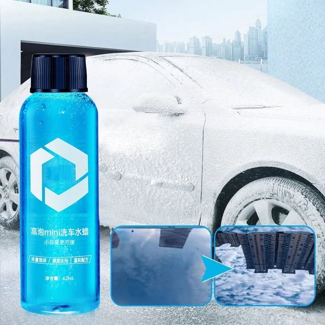 Fiudx Espuma para Lavado de Autos de 62 Ml, Concentrado de Alta Espuma, Potente Descontaminación, Sin Residuos, Fácil Aplicación, Detallado de Autos, Limpieza Casera, Tamaño Compacto, Múltiples Usos