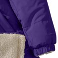 thumbnail image 6 of TFEOQRY Men's Short Parkas Jacket Fashionable Casual Velvet Outdoor Solid Color Double-Sided Thick Long Sleeved Cotton Jacket Purple, 6 of 8