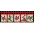 thumbnail image 3 of Kitchen Rugs and Mats Set of 1 Christmas Robin with Flowers on Buffalo Plaid Kitchen Sink Mat,Non-Slip Area Runner Rug,Washable Floor Mat for Home Dining Room Office 15"x47", 3 of 6