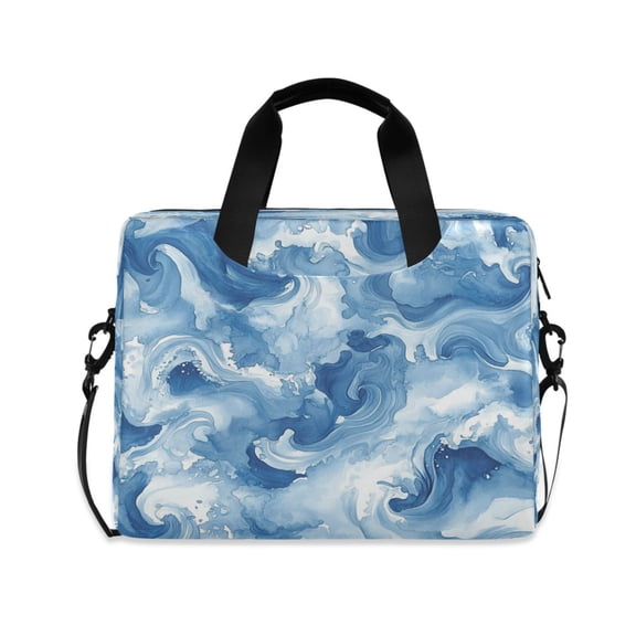 16" Laptop Tote Bag Laptop Sleeve Case Computer Briefcase for Work & Travel Fluid Indigo Waves