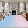 thumbnail image 3 of Pink Blue Ombre Area Rug 5x8 FT, Non Slip Bedroom Throw Carpet, Pink Gradient Color Modern Abstract Art Washable Soft Floor Carpet Non-Shedding Rug for Living Room Nursery Dorm Office, 3 of 9