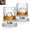 A, variant on 360 Spinning Whiskey Glasses Set of 1 - Rotating Old Fashioned 10oz Rocks Glass with Heavy Base for Home Bars Gift for Father