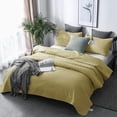 thumbnail image 6 of KASENTEX Coverlet Quilt Set-Pre Washed-Luxury Microfiber Soft Warm Bedding-Solid Colors Bedspread-Contemporary Star Design, KING + 2 King Shams, SUNSHINE YELLOW, 6 of 8