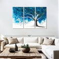 thumbnail image 3 of Elephant Stock Coral Reef Tree Wall Art - Horizontal Multi Panel Canvas - Living Room Wall Decor - Floral And Botanical Multi Panel - White And Turquoise Decor By Ashvin Harrison - 74" x 48", 3 of 8