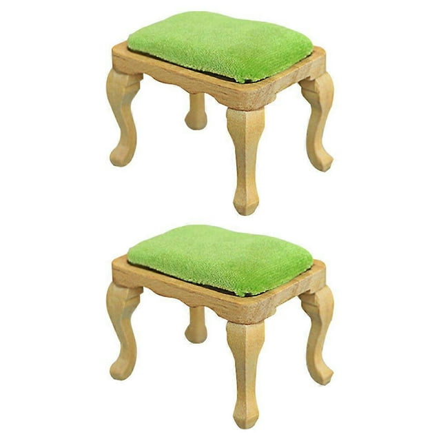 Furniture Model 2Pcs Khaki Durable Wood Mini House Model Wooden Decor for Decor