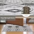 thumbnail image 4 of Hasoo Runner Rugs 2' x 6' for Bedroom Retro Area Rugs for Living Room Foldable Non-Slip Machine Washable Rug for Hallway Kitchen Gray, 4 of 5