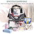 thumbnail image 3 of Lafuoo American Flag Eagle Art Pattern Multifunctional Mommy Backpack, Large Capacity Multi-pocket Waterproof Backpack, Suitable for Women to Travel, Shopping-One Size, 3 of 6