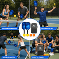 thumbnail image 4 of Pickleball Paddles Set of 2 - 4 High-Performance Pickle Balls & Durable Bag for Rackets & Balls, 4 of 14