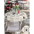 thumbnail image 5 of Outdoor Tablecloth with Umbrella Hole for Patio/Picnic/Party/Camping, Vintage Bees Crowns Waterproof Table Cloth Round Cover Washable, Rustic Leaves Rings Burlap (Dia 54"), 5 of 8