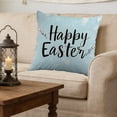 thumbnail image 6 of QuanTara Easter Spring Rabbit Flower Pillow Cover, 18x18in White Decorative Pillow Case, Nylon Spandex Cushion Cover for Sofa Bedroom, Holiday Home Decor Easter Gift, 6 of 6