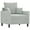 Light gray + Width 30.7", variant on vidaXL Sofa Chair Upholstered Single Sofa Armchair for Living Room Velvet