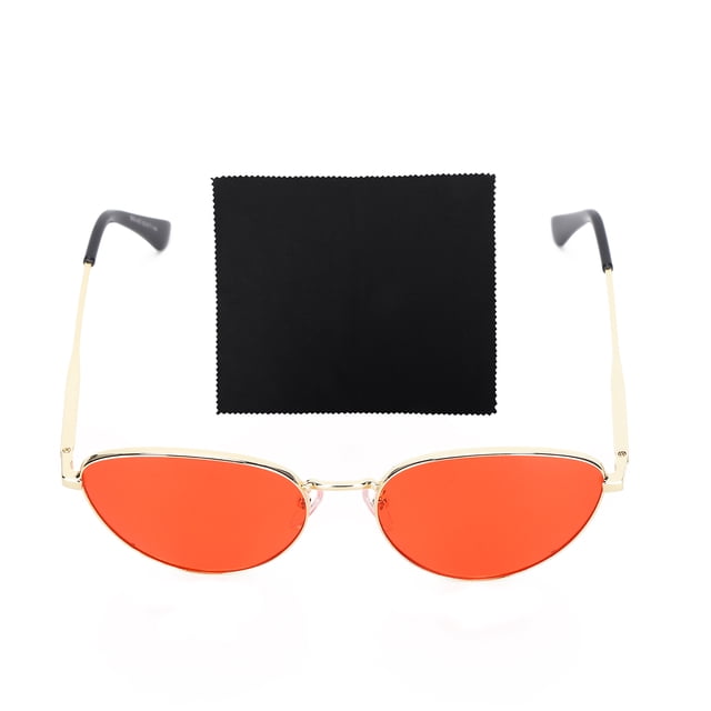 Gafas de sol de estilo simple Protección UV Unisex Hombres Mujeres Gafas al aire libre para viajes Rojo