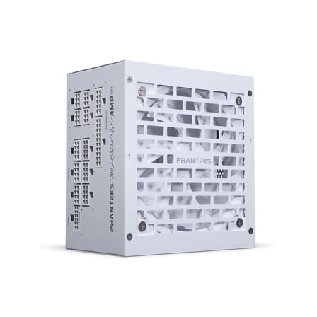 Phanteks AMP GH 1200W Platinum Power Supply, ATX 3.1 and PCIe 5.1 Platform, Fully Modular Individual Cables, Silent Fanless mode, White.