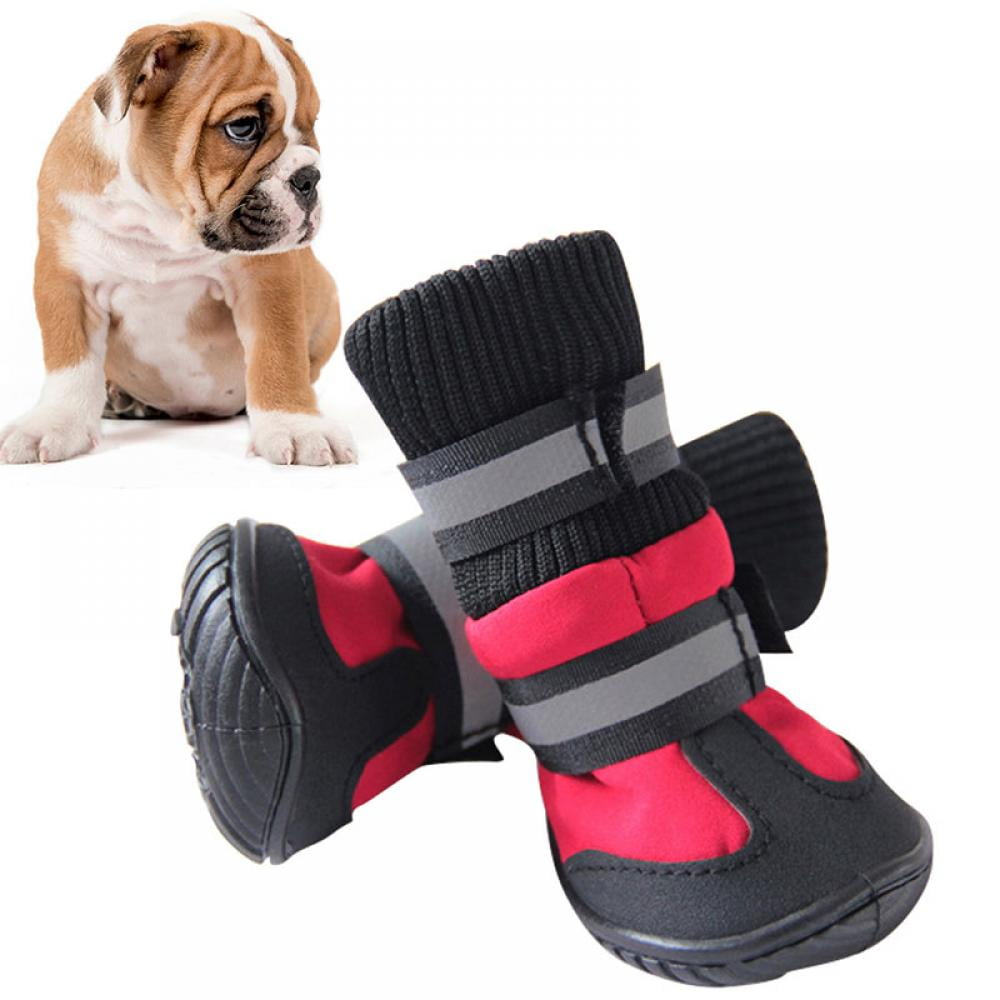 Dog Boots Anti-Slip Shoes Winter Paw Protector for Small Medium Dogs and Puppies 4PCS 