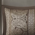 thumbnail image 2 of Blue/Brown King 5-Piece Jacquard Bedspread Set - Paisley Design with Decorative Pillows, 2 of 11
