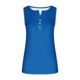 thumbnail image 6 of Wycnly Tank Top for Women Womens Workout Tops Lightweight Comfy Henley Shirts Slim Button up Tunic Casual Solid Sleeveless Top Girls Sleeveless Shirt, 6 of 7
