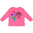 thumbnail image 3 of Inktastic I'm a Pirate Mermaid-like a Regular Mermaid, Only Cooler Boys or Girls Long Sleeve Toddler T-Shirt, 3 of 5