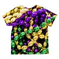 thumbnail image 2 of Mardi Gras Beads Costume All Over Toddler T Shirt Multi 4T, 2 of 2