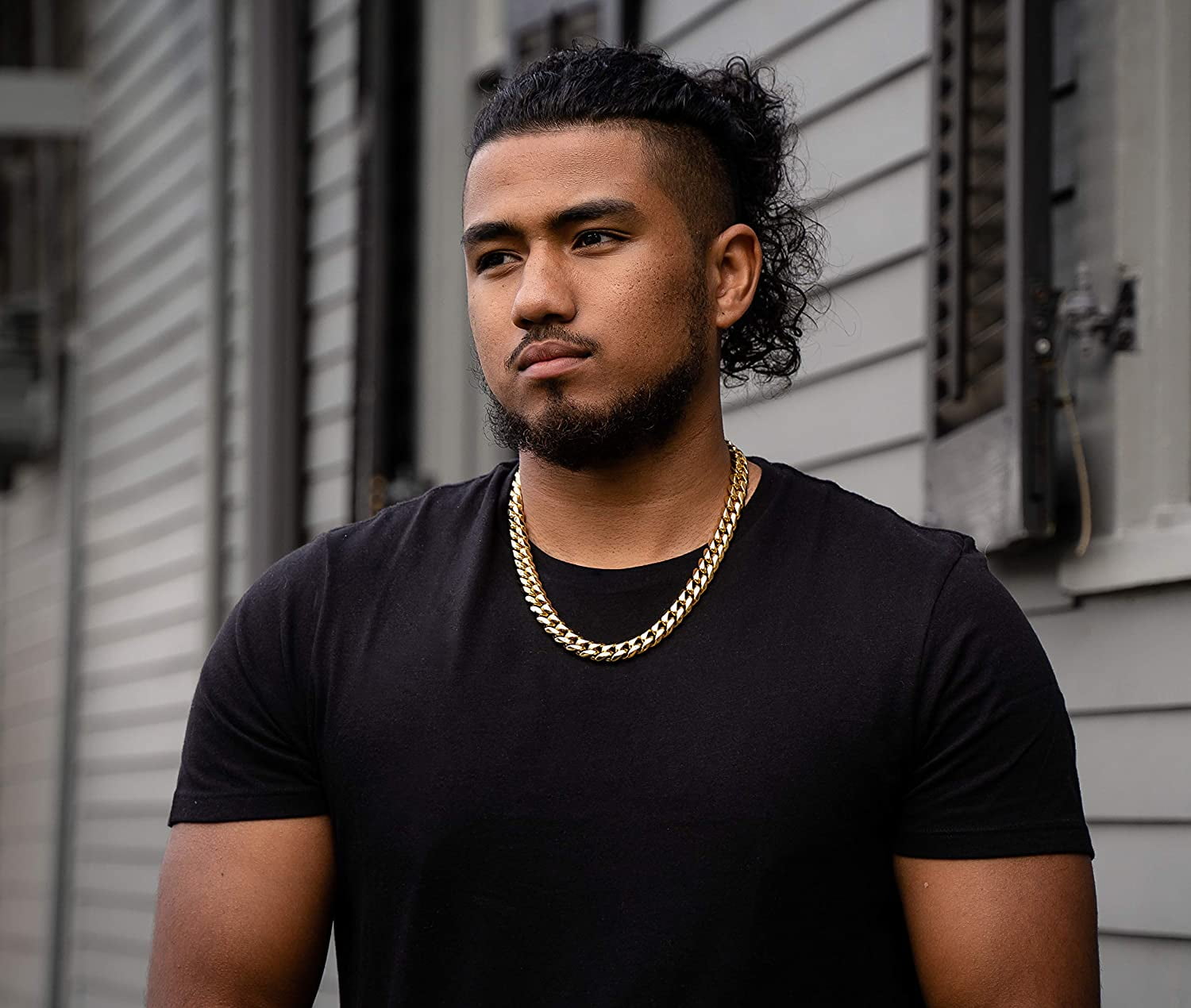 14MM Gold Filled Chain 24K Miami Cuban link Curb Necklace for Men Boys Fathers Husband Perfect gift Hip Hop Rapper Chain