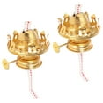 thumbnail image 2 of ColoMX 2pcs Lámpara de queroseno Regulador de metal base Vintage Accesorios de lámparas de aceite de vidrio, 2 of 8