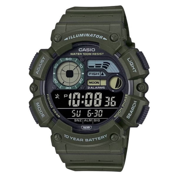 Casio Digital Resin Strap Quartz WS-1500H-3BV 100M Men's Watch