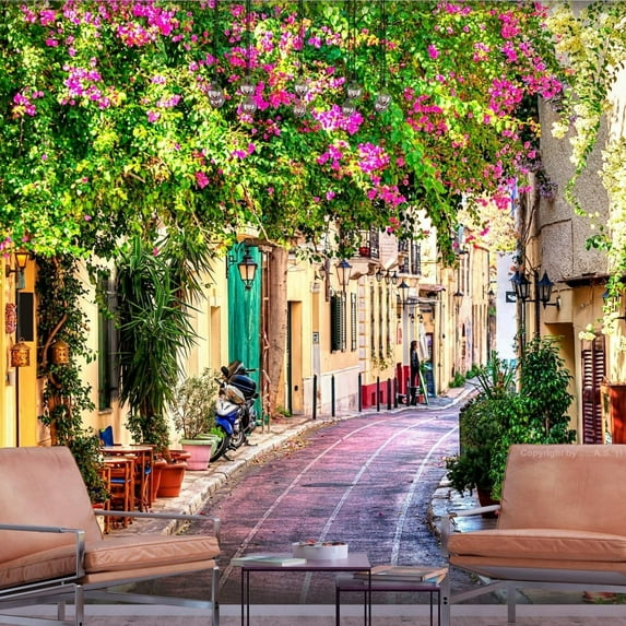 Tiptophomedecor Cityscape Wallpaper Wall Mural - Tuscan Nooks & Crannies