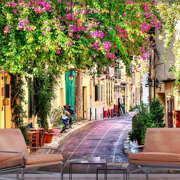 Tiptophomedecor Cityscape Wallpaper Wall Mural - Tuscan Nooks & Crannies