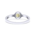 thumbnail image 3 of Petite Dainty Thumb Ring Round Ring Lab Created Opal Oxidized 925 Sterling Silver size 6, 3 of 5