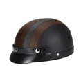 thumbnail image 1 of Casco de Bicicleta PU Cuero Absorción de Choque Transpirable Casco de Patineta Portátil de Verano para Motos para Patinar Bicicleta de Montaña Marrón negro, 1 of 8