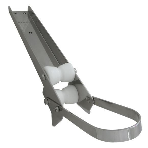 Lewmar Boat Anchor Bow Roller 66840009 For Use With 14/22/35 Pound Delta And DTX Anchor; Plow; Silver; 27-11/16 Inch Length x 3-1/8 Inch Width; 304 Stainless Steel; Single; Weight 10 Pound
