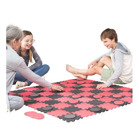 HearthSong Giant 4 Foot Sq. Indoor/Outdoor Garden Foam Checkers Set for ...