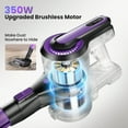thumbnail image 3 of UMLo Cordless Vacuum Cleaners,8 in1 Self-Standing Stick Vacuum for Hardwood Floor Carpet Pet Hair V870(Purple), 3 of 10
