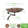 thumbnail image 2 of Achla African Sunflower Red Birdbath With Wall Mount Bracket, 2 of 2