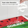 thumbnail image 3 of Dish Drying Mat, Watermelon Hello Summer Highly Absorbent Drying Matt Kitchen Counter, Dish Mat Drying Pad Dishes Drainer Mats for Kitchen Counter or Sink, 16 x 18 inch, 3 of 6