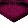 thumbnail image 2 of Ambesonne Purple Mandala Fitted Sheet, Psychedelic Boho, Twin XL Size, Maroon Magenta, 2 of 3