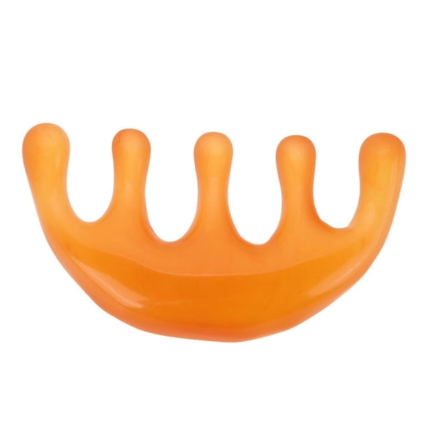 Peine masajeador del cuero cabelludo con cera de abeja natural, desenredante de dientes anchos para mujeres y hombres, alivio del estrés