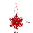 thumbnail image 3 of 1-3PCS Christmas Red Flocking Hanging Pendant Plastic Ribbon Wreath DIY Crafts Ornament Home Party Xmas Tree Decoration Supplies, 3 of 5