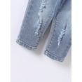 thumbnail image 3 of Baby Boy Ripped Frayed Bleach Wash Jeans, 3 of 5