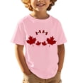 thumbnail image 1 of Chandail Canada Filles Fête du Canada Drapeau Feuille d'Érable Imprimé Col Rond Manches Courtes T-Shirt Garçons Fête Nationale 1st July Patriotic Décontracté Canadien Patriotique Festival T-Shirt pour Filles, 1 of 5