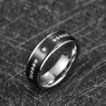 thumbnail image 3 of JQUEEN Men's 8mm Outer Ring Black Cubic Zirconia Tungsten Carbide Engagement Rings Size 7-12, 3 of 5