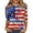 White, variant on Women's 250th Anniversary USA Shirt Patriotic American Flag Print Crew Neck 3/4 Sleeve T-Shirt