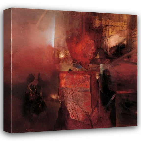 Fausto Minestrini 36x36 Gallery Wrapped Canvas Wall Art Titled - Burning Heart