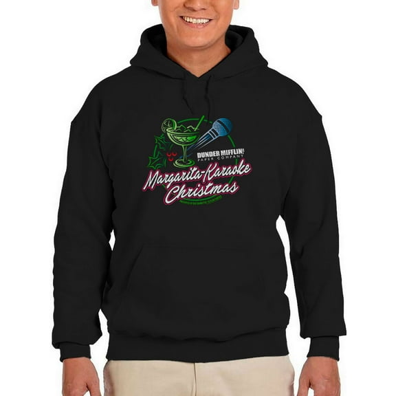 Margarita-Karaoke Christmas. Hoodie Men The Office, Male 4X-Large