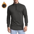 thumbnail image 1 of pstuiky Camisas de invierno de manga larga para hombre, Camiseta deportiva de manga larga con cuello alto, cremallera gruesa y cálida para hombre, color liso y liso tops de invierno para hombre l, 1 of 4