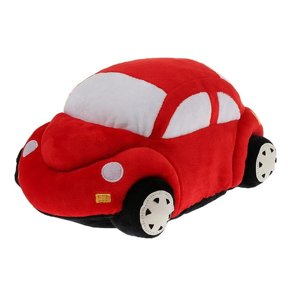 Modelo de coche de juguete para niños, juguete de peluche, muñeco de peluche de dibujos animados para bebé rojo